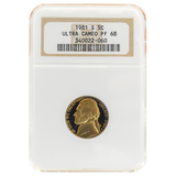 1981-S Jefferson Nickel Ultra Cameo PF68 NGC