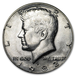 1982-D Kennedy Half Dollar – Brilliant Uncirculated (BU)