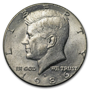 1986-D Kennedy Half Dollar – Brilliant Uncirculated (BU)