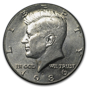 1986 Kennedy Half Dollar – Brilliant Uncirculated (BU)