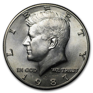 1987-D Kennedy Half Dollar – Brilliant Uncirculated (BU)