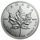 1990 Canada Maple Leaf 1 Oz Silver BU Mint Sealed