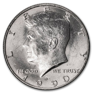 1990-D Kennedy Half Dollar – Brilliant Uncirculated (BU)