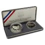 United States Mount Rushmore Anniversary Coins-1991 S Mount Rushmore Silver Dollar and Half Dollar PF Coins 2pc Set in OGP