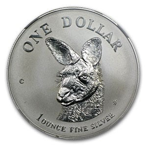 1995-C Australia 1 oz Silver Kangaroo
