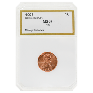 1995 Wheat Cent Double Die Obverse MS67 RD