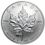 1998 Canada Maple Leaf 1 oz Silver BU - Lunar Tiger Privy