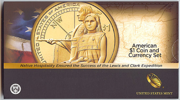 2014-D Native American $1 Coin and Currency Set