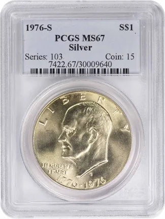 1976-S Silver Eisenhower Dollar MS67 PCGS