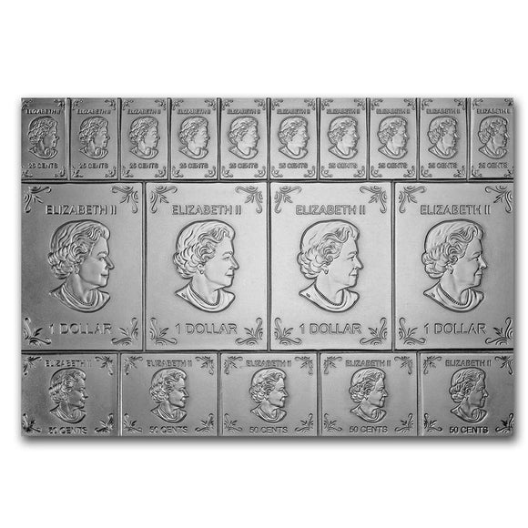 2 oz Silver Bar - Royal Canadian Mint Maple Flex Bar (.9999 Fine)