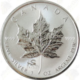2000 Canada Maple Leaf 1 Oz Silver BU - Dragon Privy - Off Quality/Toned