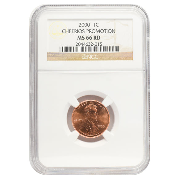 2000 Memorial Cent Cheerios MS66 Red NGC