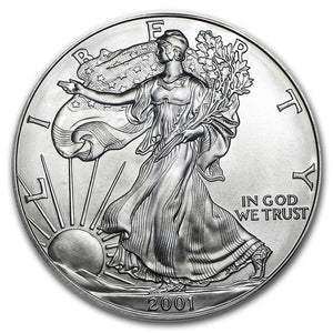 2001 American Silver Eagles BU