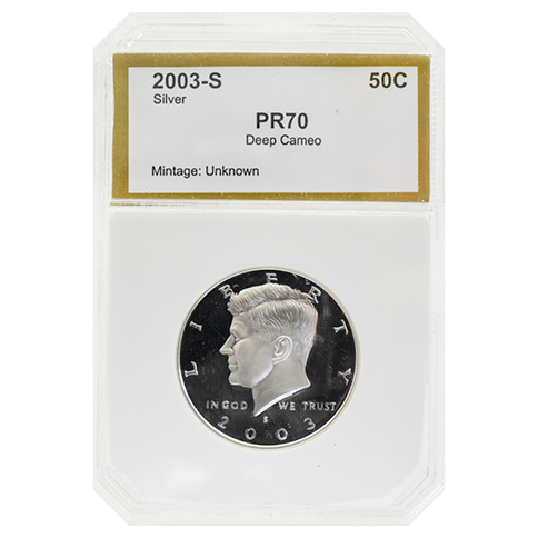 2003-S Kennedy Half Dollar PF70 Deep Cameo PCI