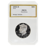 2003-S Kennedy Half Dollar PF70 Deep Cameo PCI