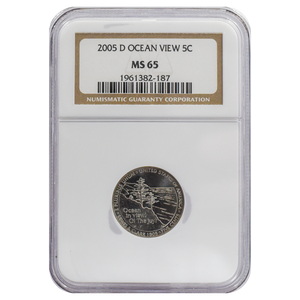 2005-D Jefferson Ocean View Nickel MS65 NGC