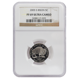 2005-S Jefferson Bison Proof Nickel PF69 Ultra Cameo NGC