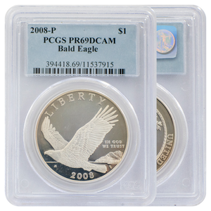 PCGS 2008-P Bald Eagle $1 Commemorative PR69 DCAM