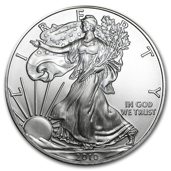 Roll of 2010 American Silver Eagles