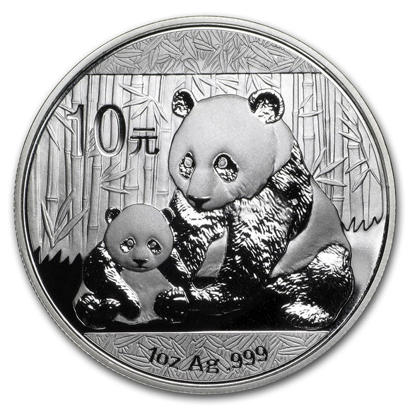 2012 Toned Pandas 1 oz Silver Rounds