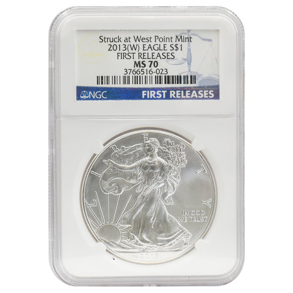 2013-W Silver Eagle First Releases MS70 NGC