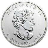2013 Canada 1.5 Oz Silver $8 Polar Bear BU - Off Quality/Milk Spots