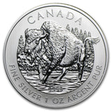 2013 Canada Wildlife Wood Bison 1 oz Silver BU