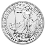 2013 Great Britain 1 Oz Silver Britannia BU Off Quality/Milky/Toned