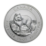 2014 Canada 1.5 oz Silver $8 Arctic Fox BU - Off Quality/Abrasions/Milk Spots