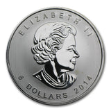 2014 Canada 1.5 oz Silver $8 Arctic Fox BU - Off Quality/Abrasions/Milk Spots