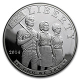 2014-P Civil Rights Act of 1964 Proof Silver Dollar w/ Box and COA