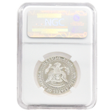 2014 Silver Kennedy Half Dollar, PF69 Ultra Cameo, NGC 50th Anniversary Flag Label