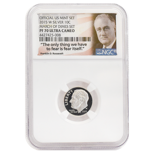 2015-W $1 March of Dimes Commemorative PF70 Ultra Cameo NGC FDR Label