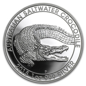 2015 Australia 1 oz Silver Proof Saltwater Crocodile