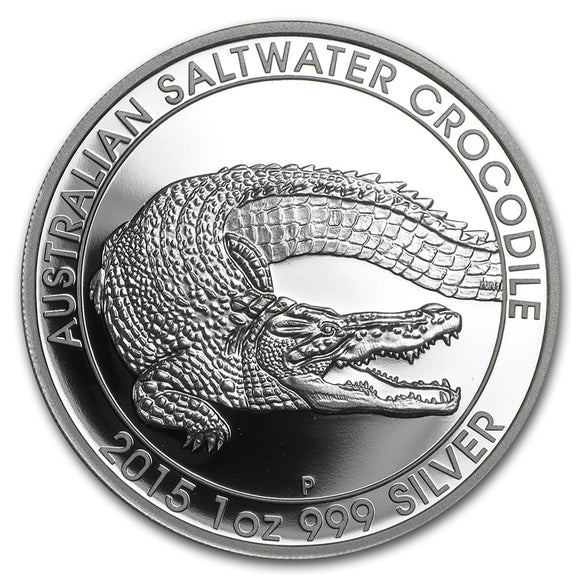 2015 Australia 1 oz Silver Proof Saltwater Crocodile