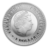 2016 Australia Kangaroo 1 oz Silver Round BU - Off Quality/Toned/Milk Spots