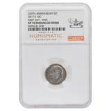 2017-S Roosevelt Dime SP70 Enhanced Finish 225th Anniversary Set "1st Day of Issue" ANA NGC
