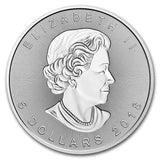 2018 Canada Maple Leaf 1 oz Silver BU - Incuse