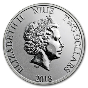2018 Niue 1 oz Silver $2 Disney Scrooge McDuck BU