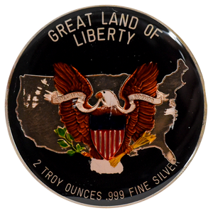 2 troy Ounce "Great Land Of Liberty" Colorized Coin