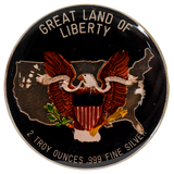 2 troy Ounce "Great Land Of Liberty" Colorized Coin