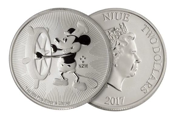 2017 Niue 1 ounce Silver $2 Disney 