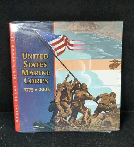 US mint 2005 Set Marine Corps 230th Anniversary Coin & Stamp