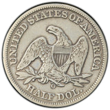 1858-O Seated Liberty Half- VF Details