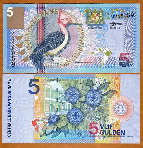 2000 Republic of Suriname 5 Gulden