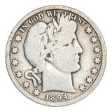 1894-S Barber Half Dollar (VG)