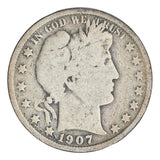 1907-S Barber Half Dollar (G+)