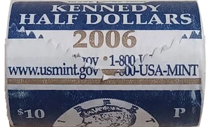 2006-P Kennedy Half Dollar Roll