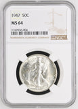 1947 50C Walking Liberty Half Dollar - MS64 NGC