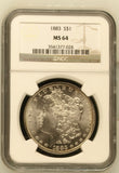 1883 S$1 Morgan Dollar MS64 NGC
